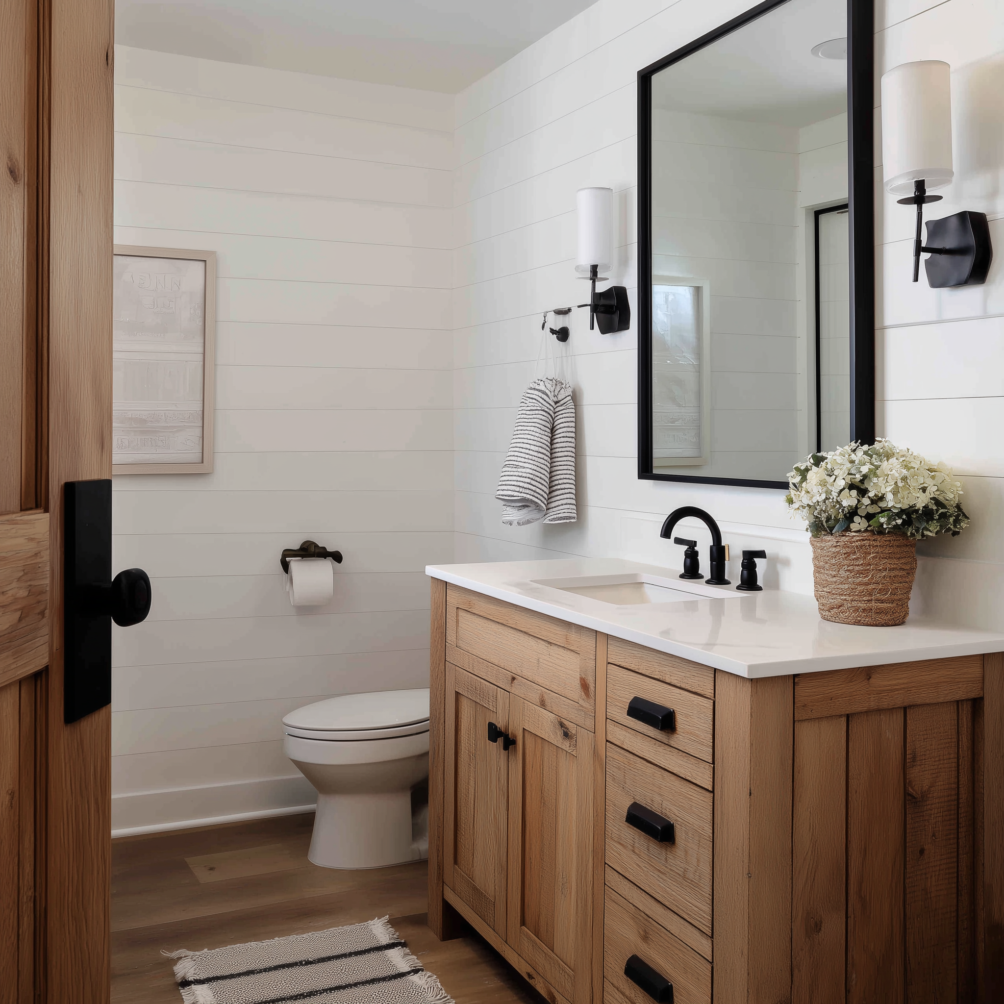 Classic Red Bathroom